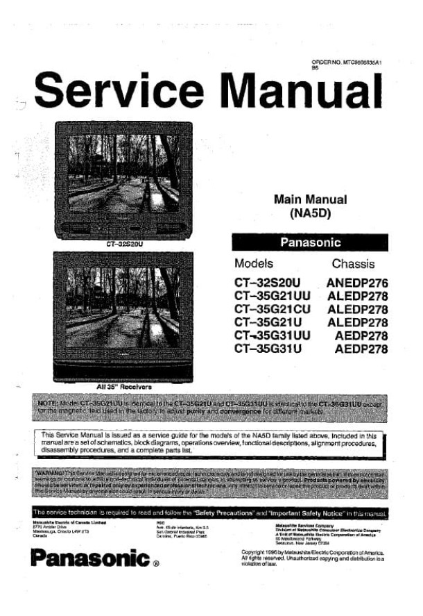 CT-32S20U, CT-35G21UU, CT-35G21CU, CT-35G21U